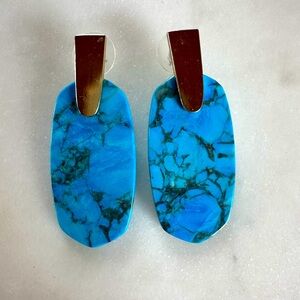 Elegant Blue Stone Earrings